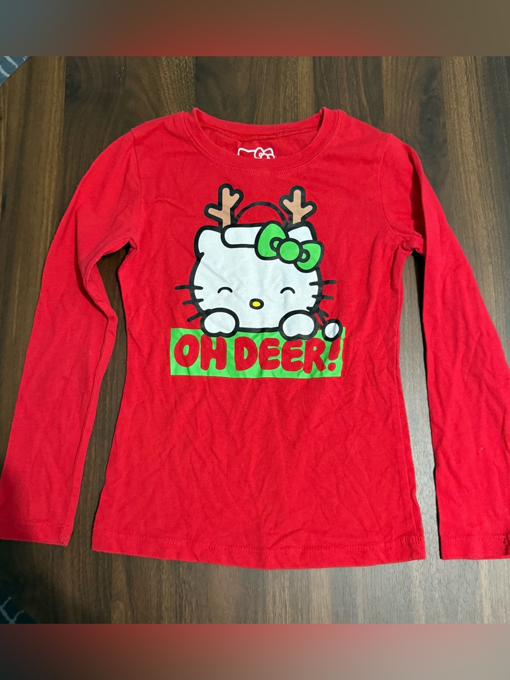 Girls hello kitty Christmas shirt